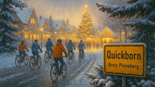 Fahrradtour durch das winterliche Quickborn mit Ziel Weihnachtsmarkt