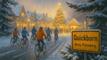 Fahrradtour durch das winterliche Quickborn mit Ziel Weihnachtsmarkt