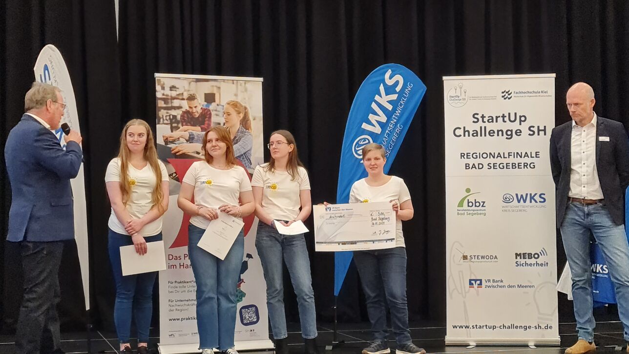Siegerehrung der Gründer*innen von morgen im Regionalfinale Start-Up Challenge SH