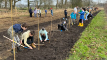 Viertklässler der Grundschule am Lakweg verpflanzen „ihre“ Bäume