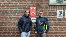 (von links nach rechts): Stefan Bohlen (Bürgermeister), Claas-Hendrik Heß (zuständig für den Bevölkerungsschutz in der Stadtverwaltung)